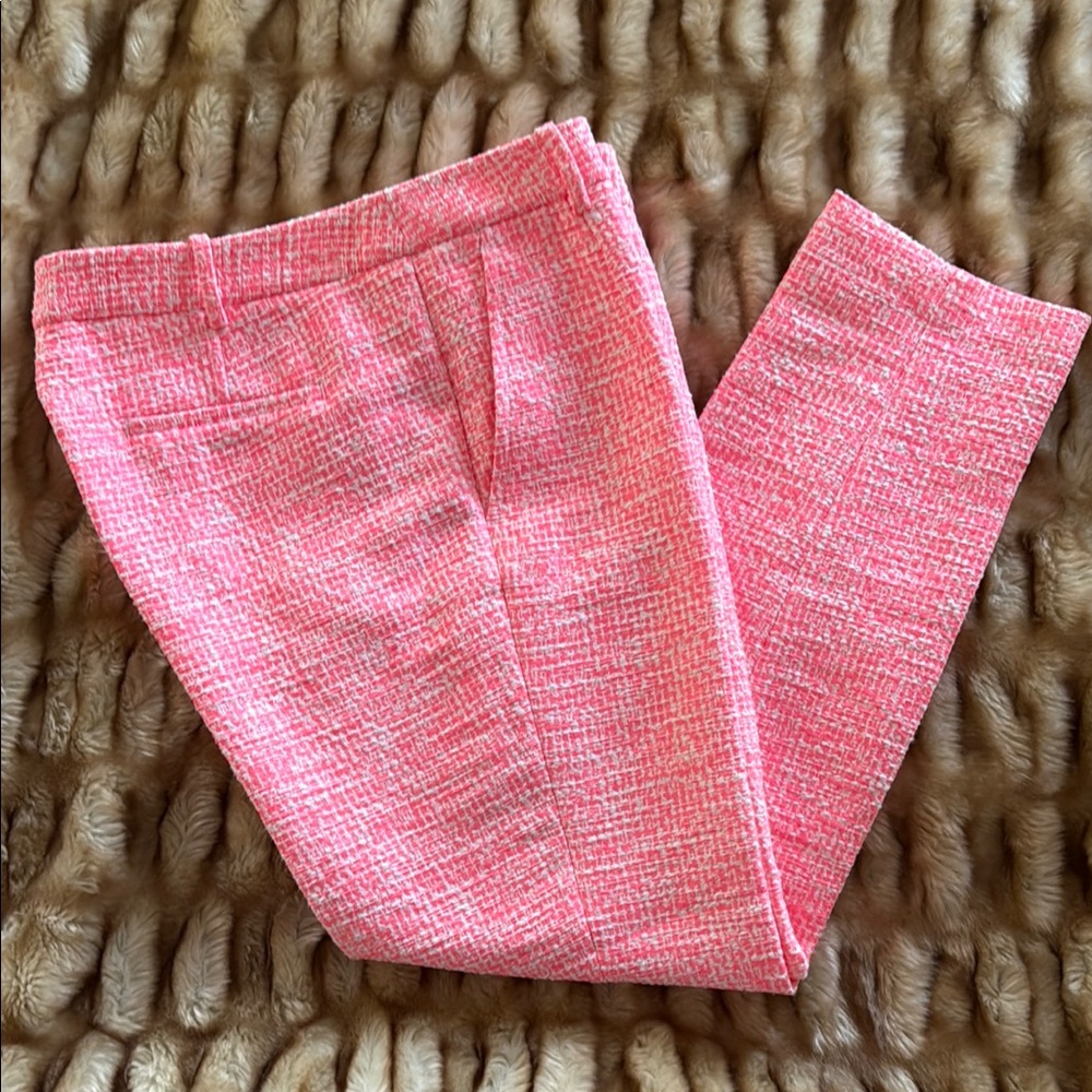 NWOT Ports Chic Pink Tweed Pants size 6